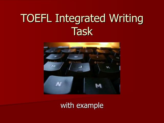 Independent Writing For TOEFL IBT day1 