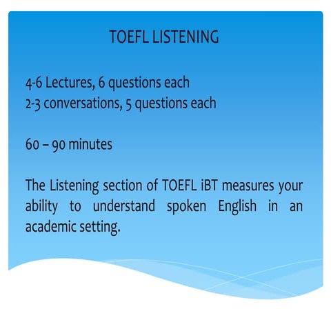 Toefl listening