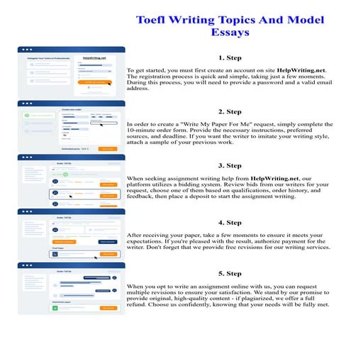 Toefl Writing Topics And Model Essays. Online assignment writing service.