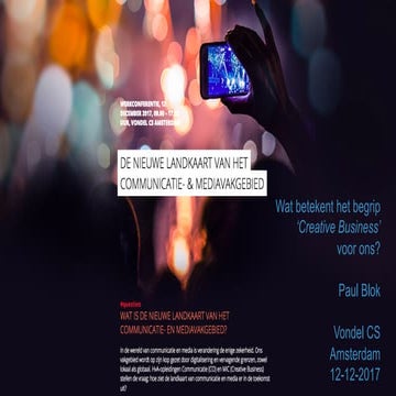 HvA - werkconferentie De Nieuwe Landkaart van het Communicatie- en Mediavakge...