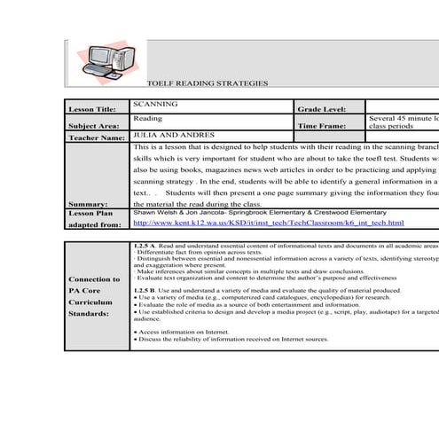 Toelf reading strategies
