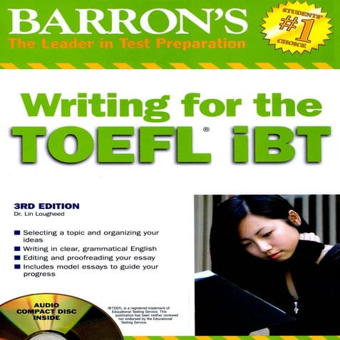 Toelf writing for toelf ibt | PDF
