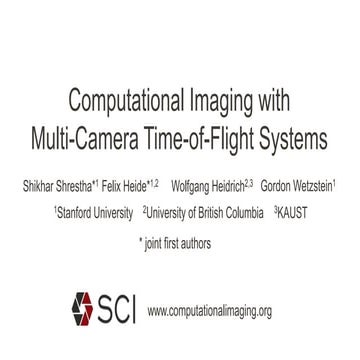 Multi-camera Time-of-Flight Systems | SIGGRAPH 2016