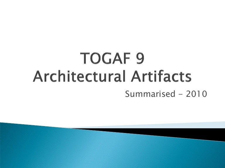 TOGAF 9 Architectural Artifacts