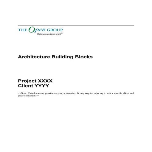 Togaf 9 template   architecture building blocks
