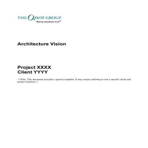 Togaf 9 template   architecture vision