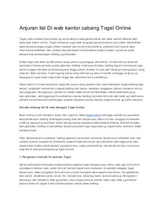 situs judi togel aman