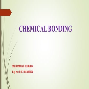 Chemical bonding | PPTX
