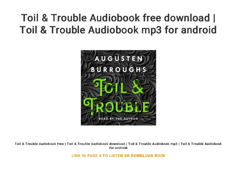 Toil Trouble Audiobook Free Download Toil Trouble Audiobook Mp3