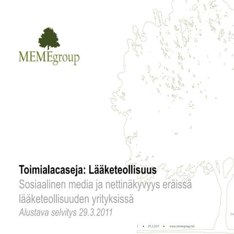 Pharmaceutical Industry Social Media Cases