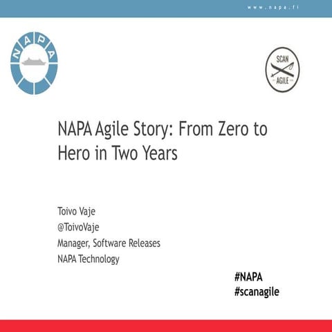NAPA Agile Story: From Zero to Hero in Two Years