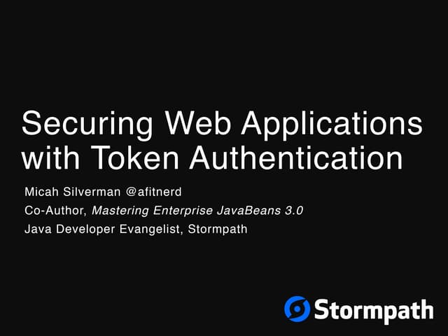 Securing Web Applications with Token Authentication