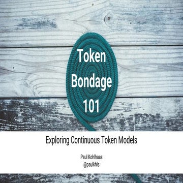 Token Bonding Workshop at Dappcon 18