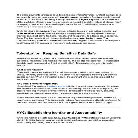 Tokenization, KYC, and Biometric Security_ How Agent Pay Earns Trust.pdf
