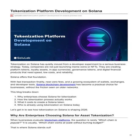 Tokenization Platform Development on Solana.pdf