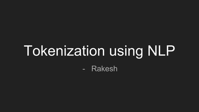 Tokenization using nlp | NLP Course