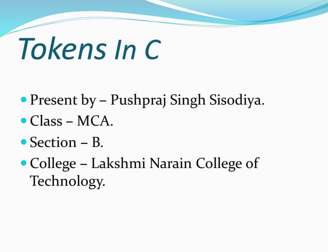 Tokens In C.pdf