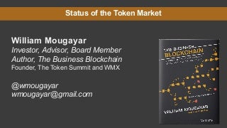 State of Tokens by William Mougayar - April 2018