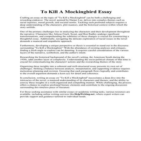 To Kill A Mockingbird Essay.pdf