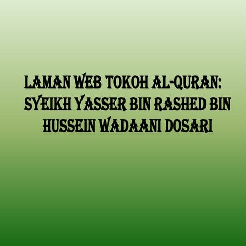 Contoh web Tokoh al-Quran
