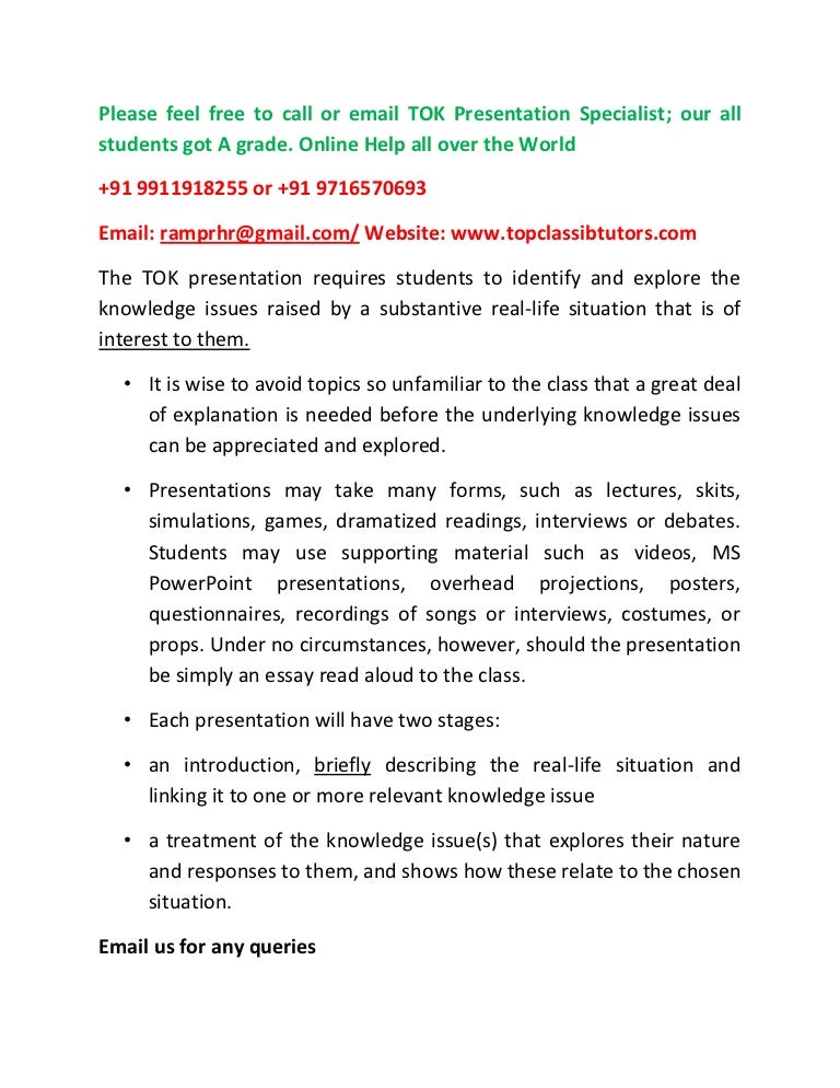 Tok presentation examples ppt image