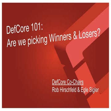 Tokyo DefCore Presentation