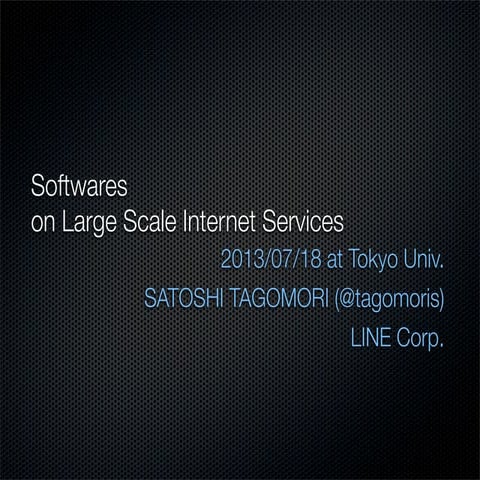 Softwares on Large Scale Internet Services