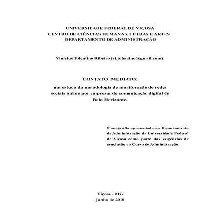 CONTATO IMEDIATO: um estudo da metodologia de monitoração de redes sociais on...