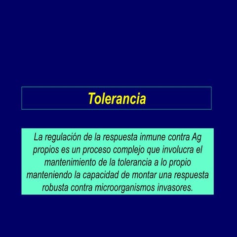 Tolerancia y autoinmunidad