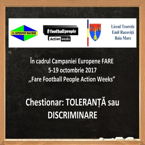 Toleranta sau discriminare -chestionar 2017