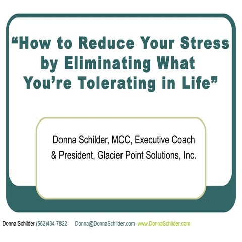 How to Reduce Your Stress by Eliminating What You’re Tolerating in Life