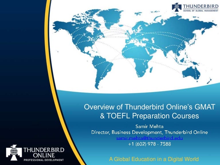 Thunderbird Online MBA Prep Courses