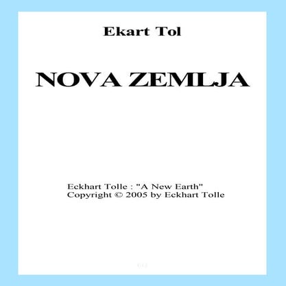 Tolle   nova zemlja