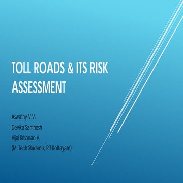 Toll Roads and Risk Assessment