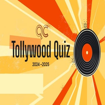 Tollywood Quiz- 21st March 2025, Quiz Club NITW