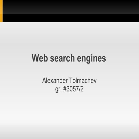 Tolmachev Alexander Web Search Engines