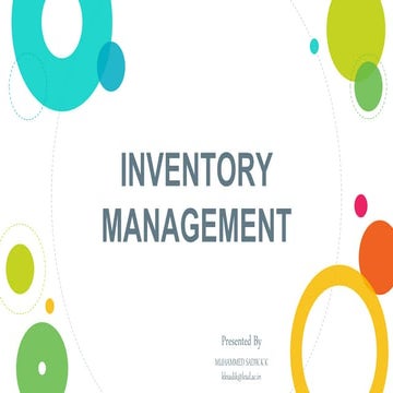 INVENTORY MANAGEMENT