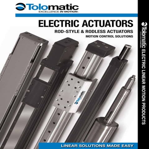 Tolomatic electric linear motion products foldout brochure