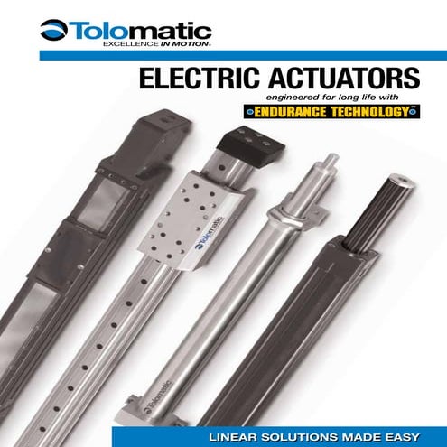 Tolomatic rod and rodless style electric actuators brochure