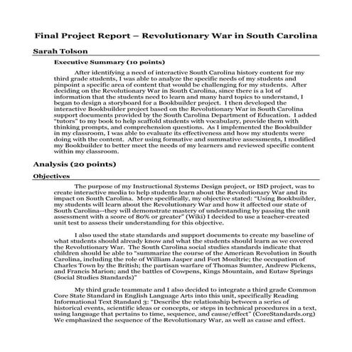 Tolson 722 Final Report