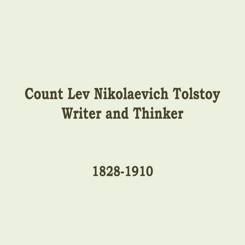 Leo Tolstoy 