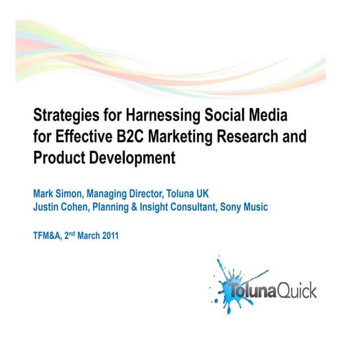 Toluna sony music tfm&a2011
