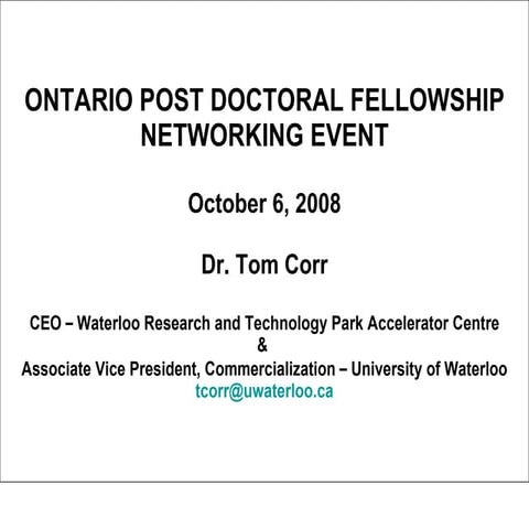 The commercialization process