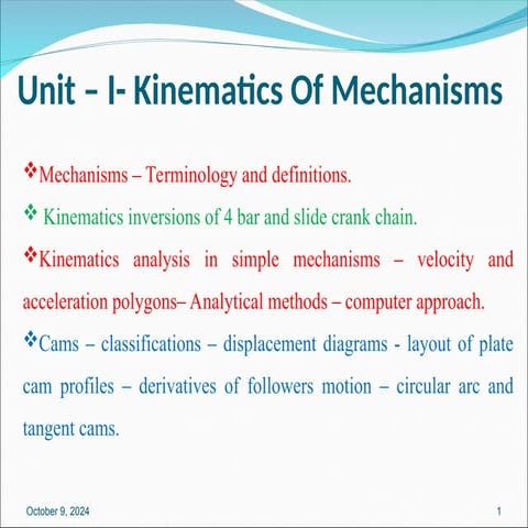 TOM-Unit-1-PPT.ppt Theory of machines for mech