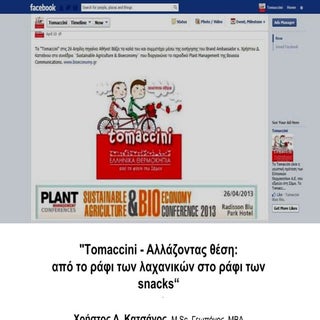 Tomaccini: "Changing place.From Veg...