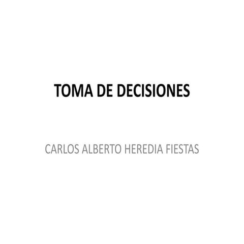 Toma de decisiones