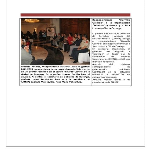 Toma de posesión de chelita