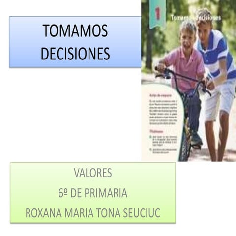 Tomamos decisiones