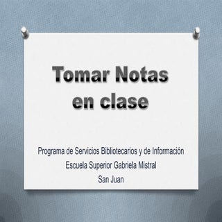 Tomar notas