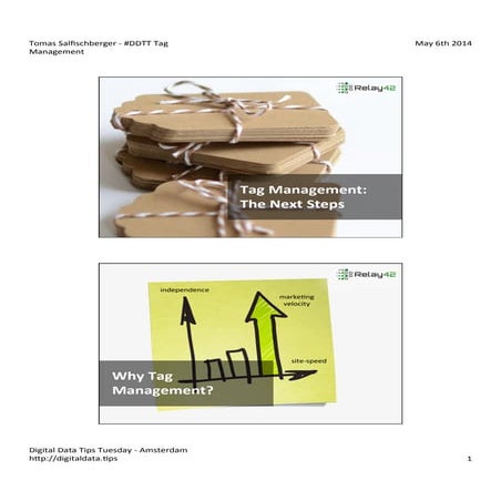 Digital Data Tips Tuesday #1 - Tag Management: Tomas Salfischberger - Relay42